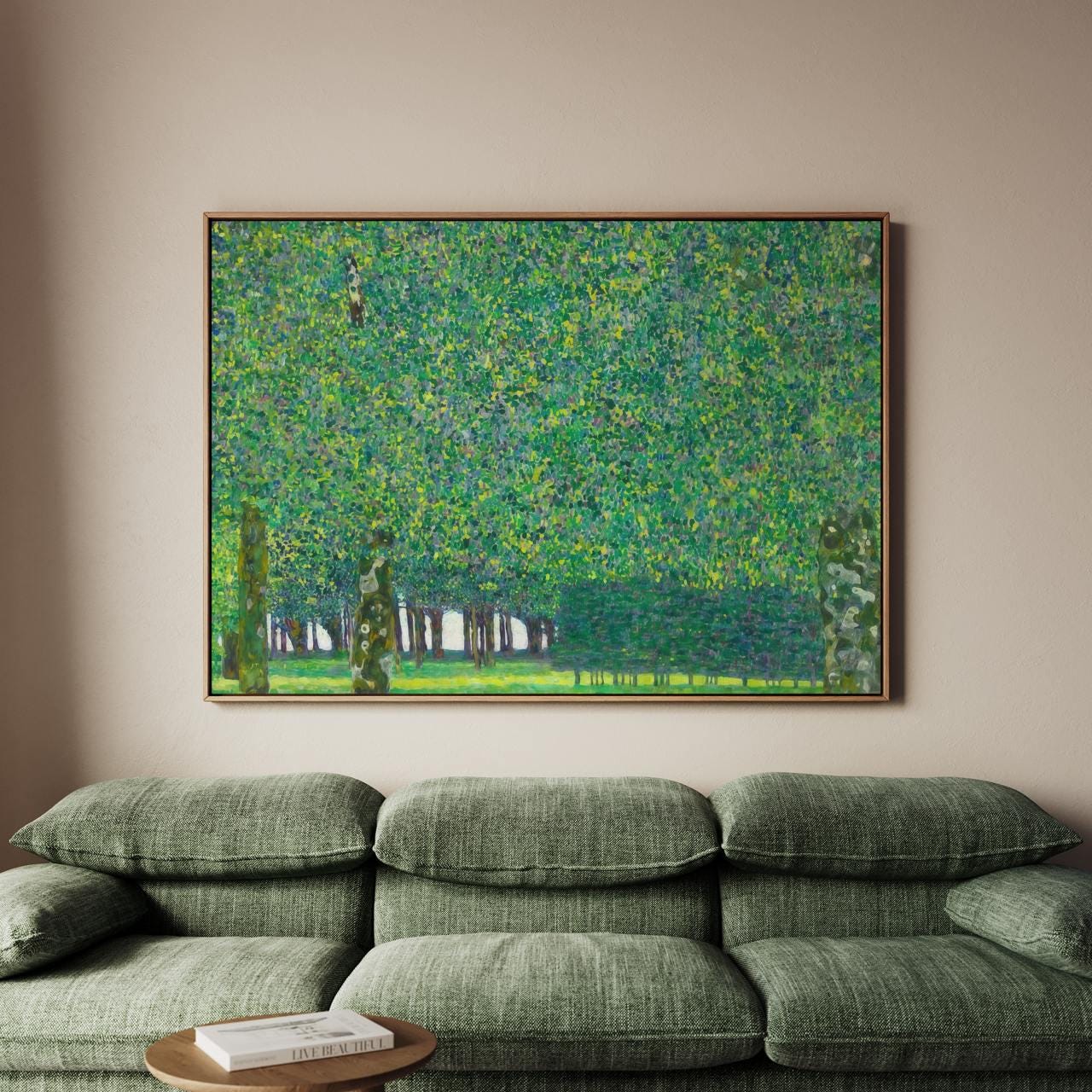 Gustav Klimt The Park 1910 - Framed Canvas Print, Large Green Wall Art, Vintage Art Decor