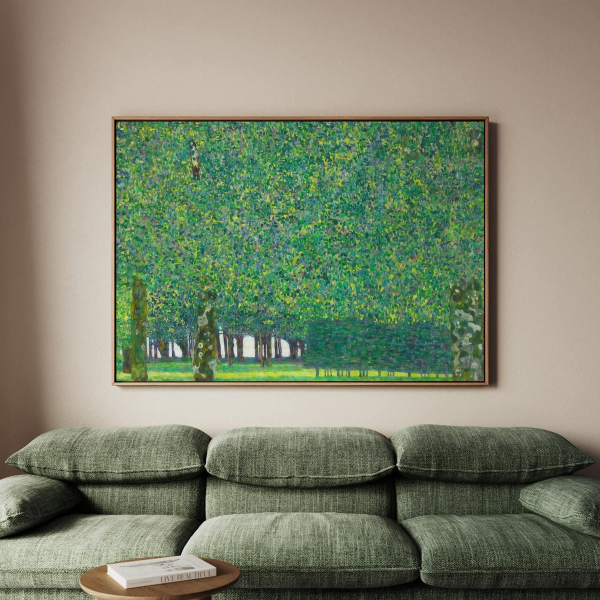 Gustav Klimt The Park 1910 - Framed Canvas Print, Large Green Wall Art, Vintage Art Decor
