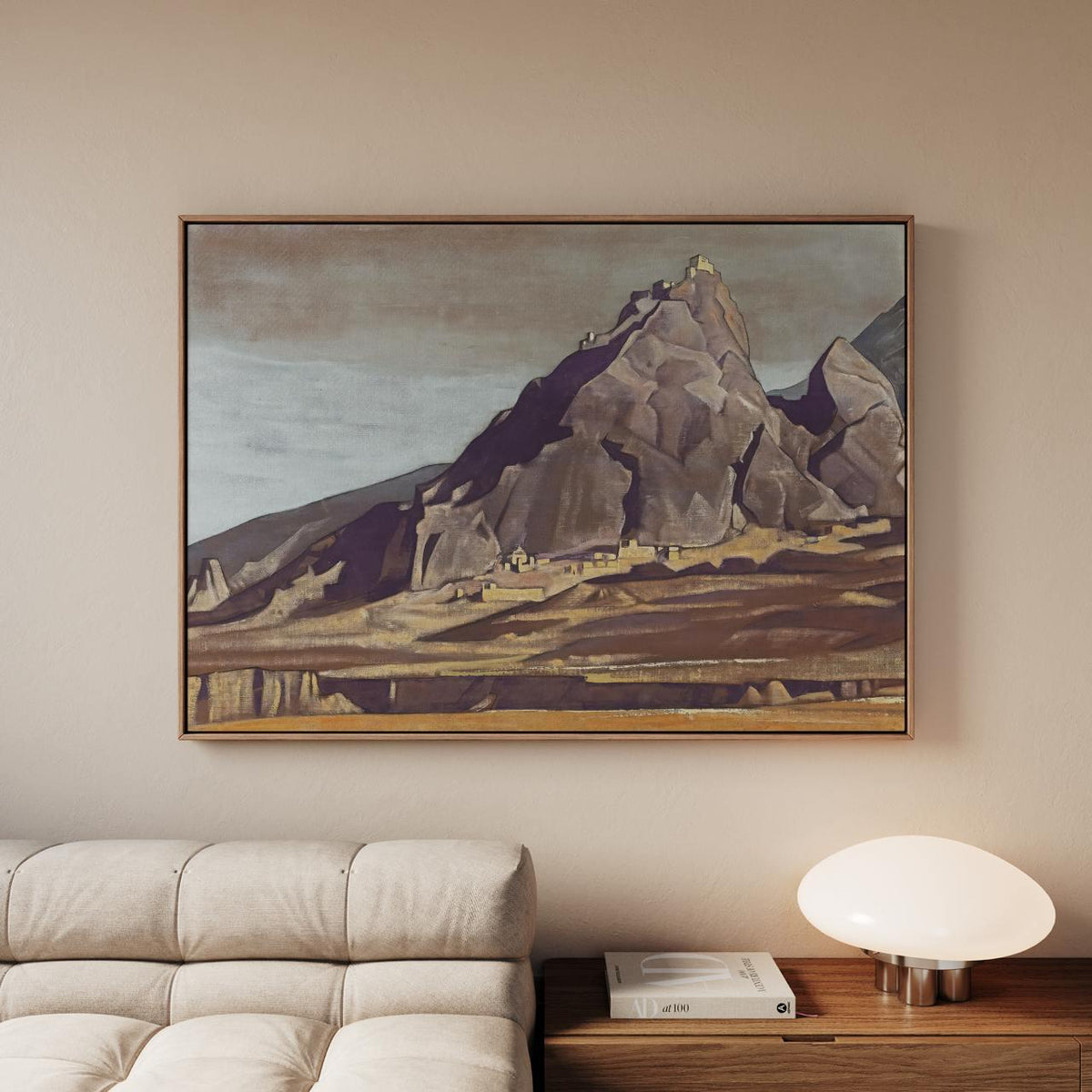 Nicholas Roerich, Temple - Spiritual Mountain Landscape, Sacred Wall Art, Meditative Canvas Print, Symbolist Decor