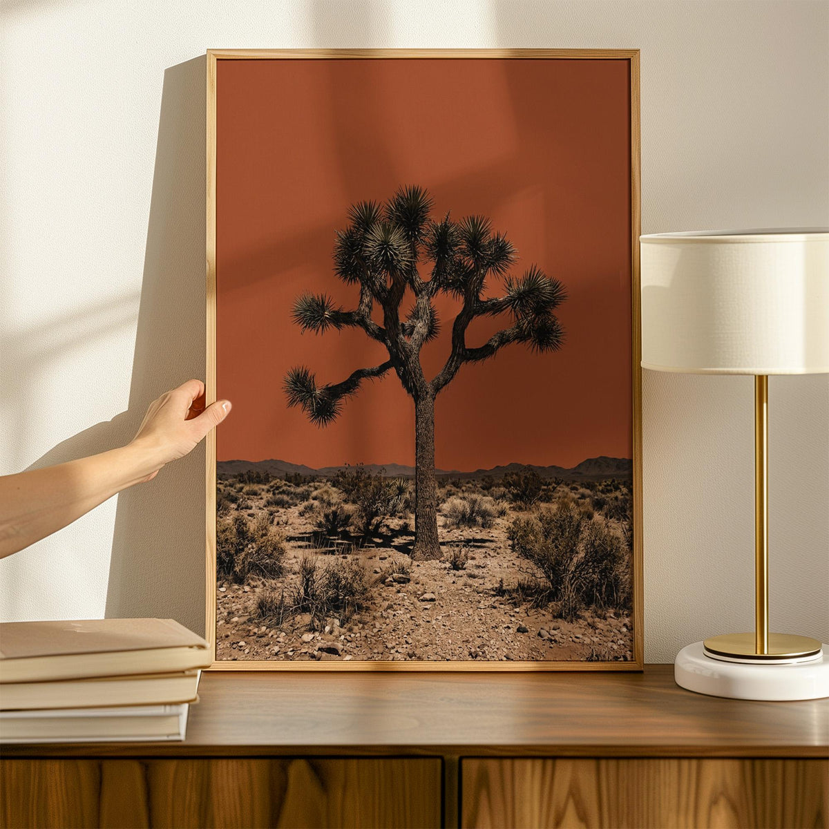 The Sonoran Desert Vintage Print, Joshua Tree Retro Outdoors Poster, Arizona Cabin Wall Art, Cottage Decor, Botanical Yu