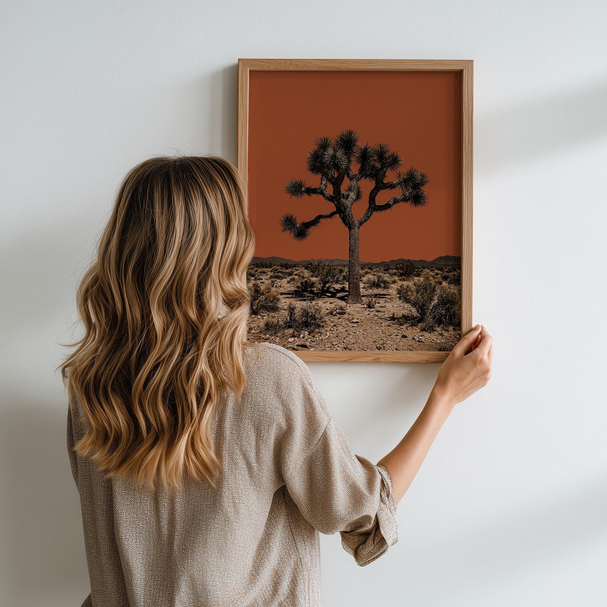 The Sonoran Desert Vintage Print, Joshua Tree Retro Outdoors Poster, Arizona Cabin Wall Art, Cottage Decor, Botanical Yu