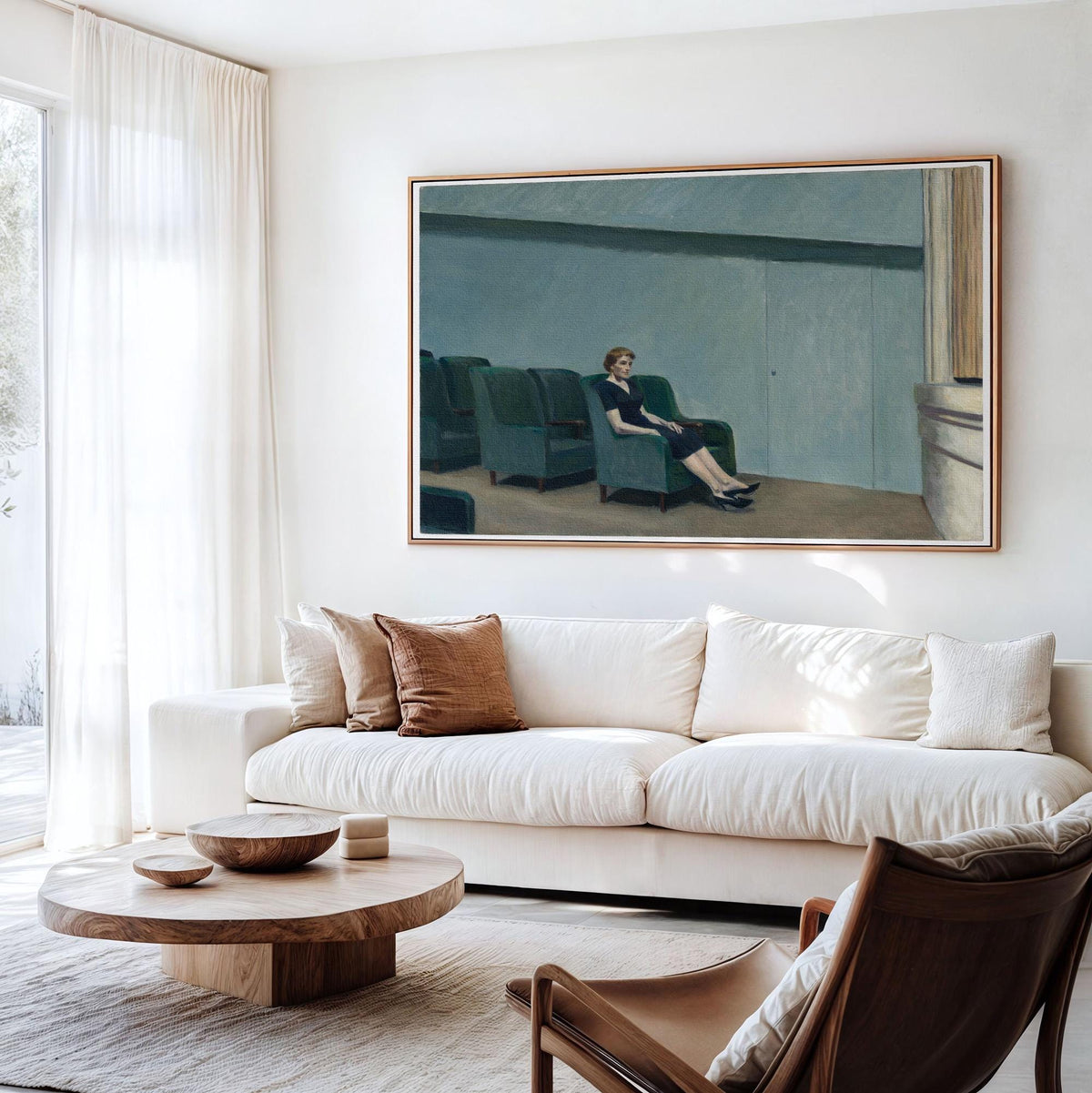 Edward Hopper, Solitary Interior Scene - Quiet Wall Art, American Realism Print, Minimalist Canvas Decor