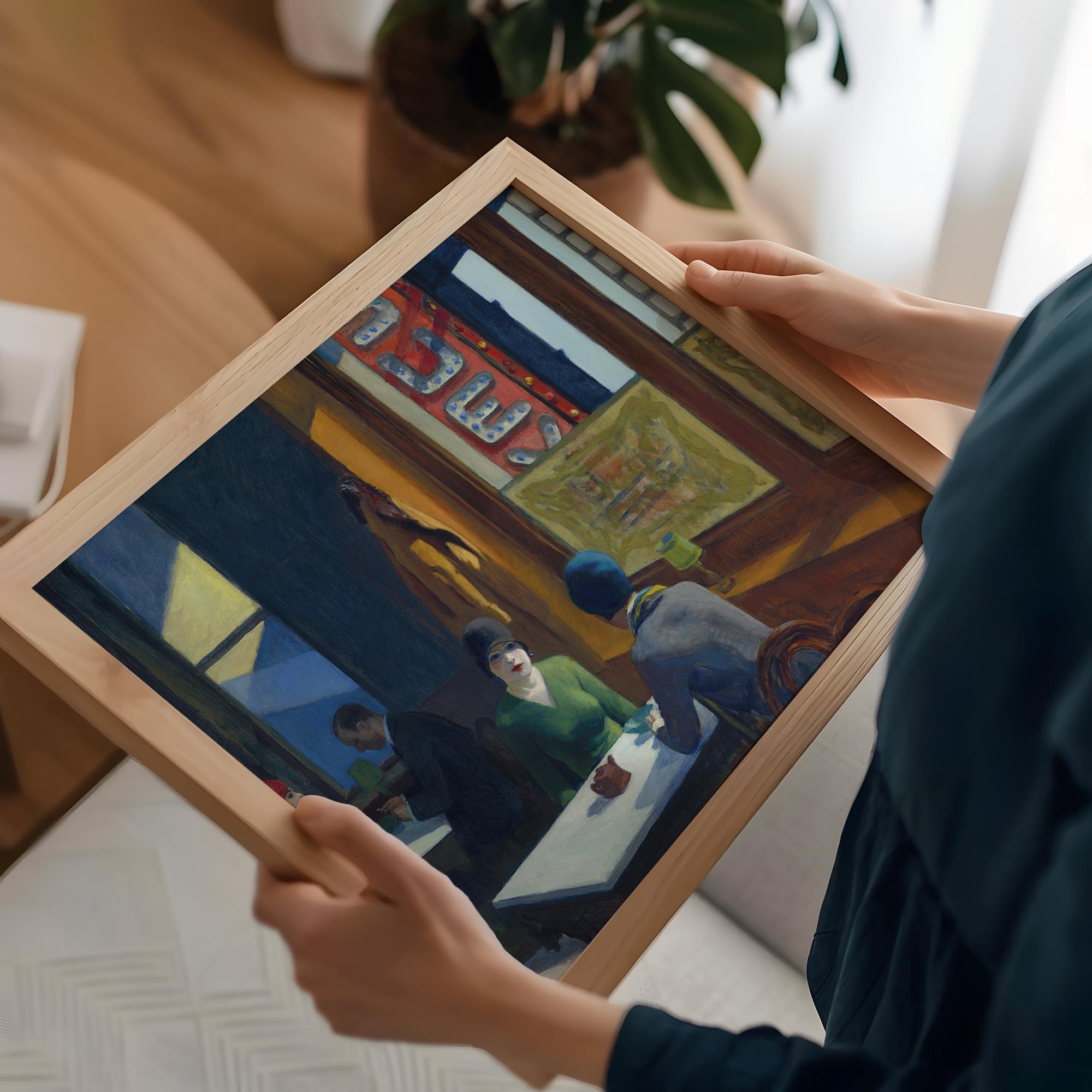 Edward Hopper, Chop Suey - 1929 Restaurant Wall Art, Classic American Print, Urban Cafe Canvas Decor, Modern Realism Pos