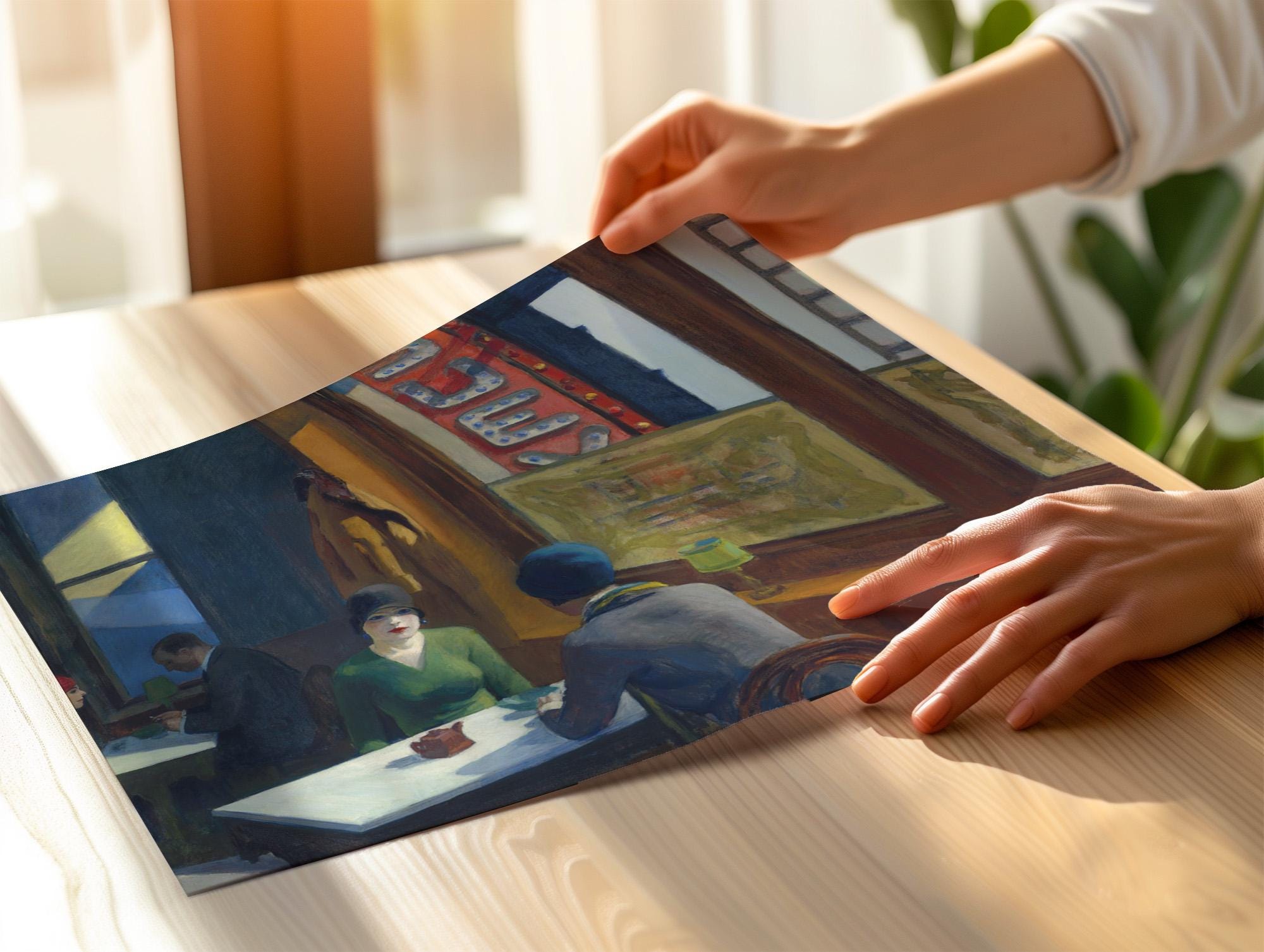 Edward Hopper, Chop Suey - 1929 Restaurant Wall Art, Classic American Print, Urban Cafe Canvas Decor, Modern Realism Pos