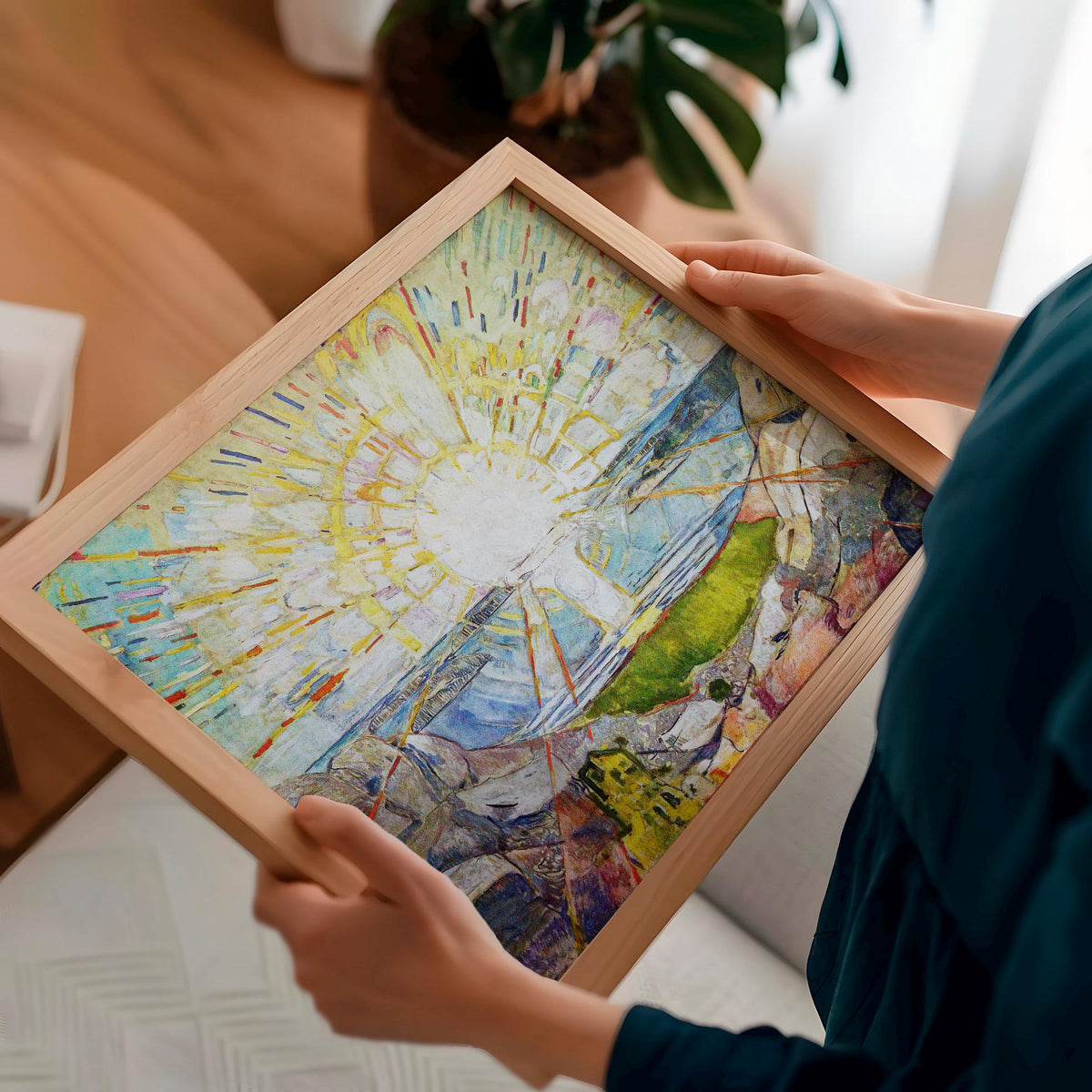Edvard Munch, The Sun - Monumental 1911 Landscape Print, Modern Expressionist Wall Art, Radiant Sunrise Poster, Large Ca