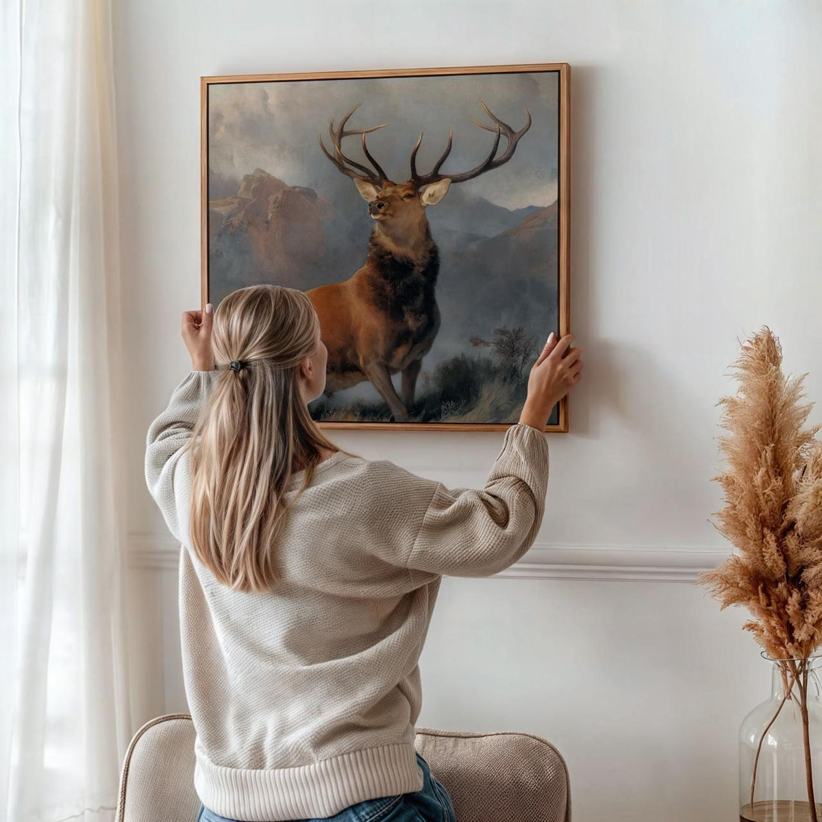 Edwin Landseer, Monarch of the Glen - Scottish Deer Wall Art, Highland Landscape Print, Stag Canvas Decor, Classic Wildl