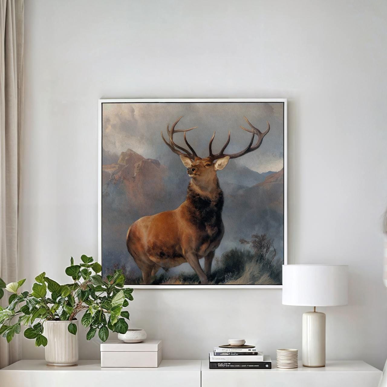 Edwin Landseer, Monarch of the Glen - Scottish Deer Wall Art, Highland Landscape Print, Stag Canvas Decor, Classic Wildl