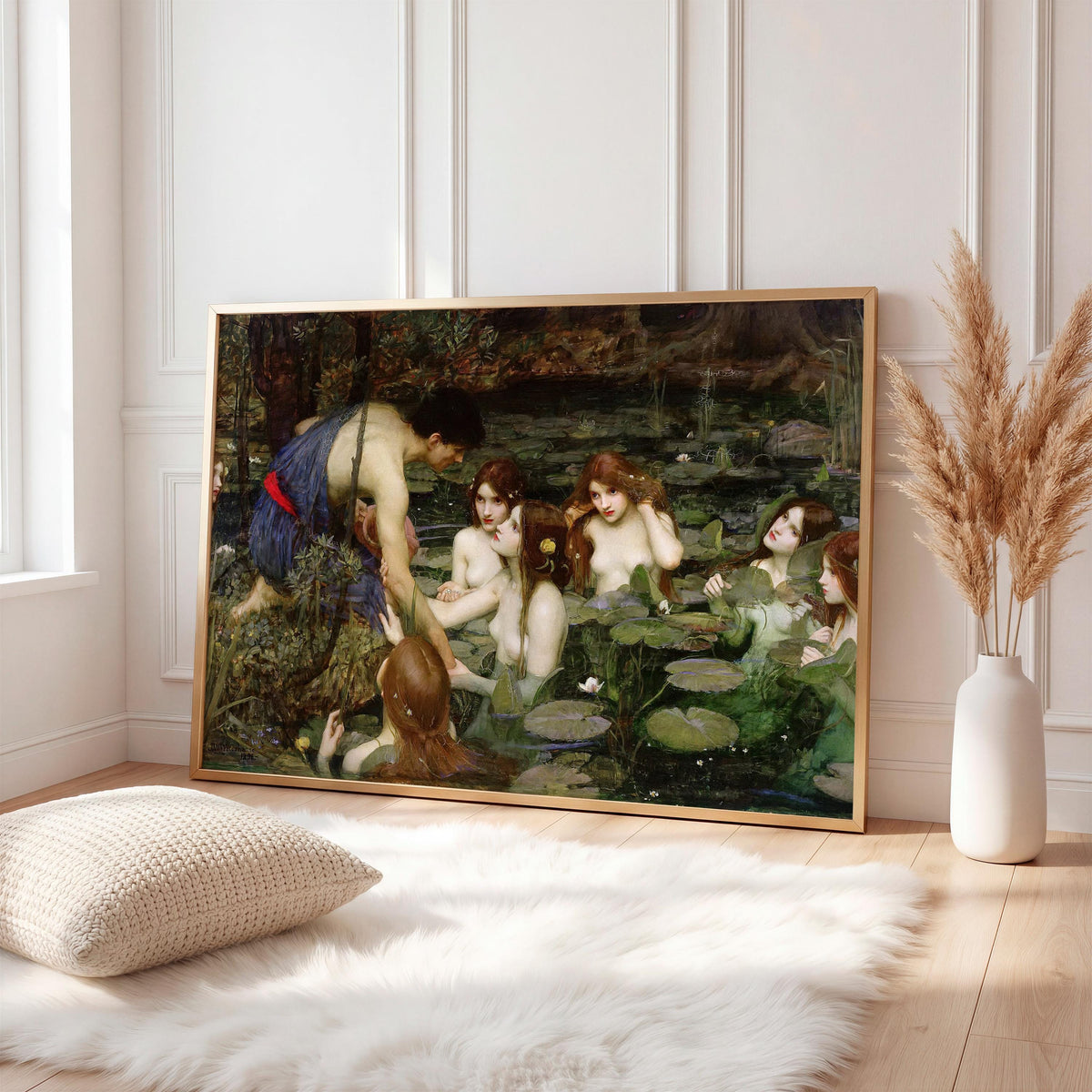 John William Waterhouse, Hylas and the Nymphs - 1896 Pre-Raphaelite Myth Print, Water Nymph Wall Art, Romantic Fantasy D
