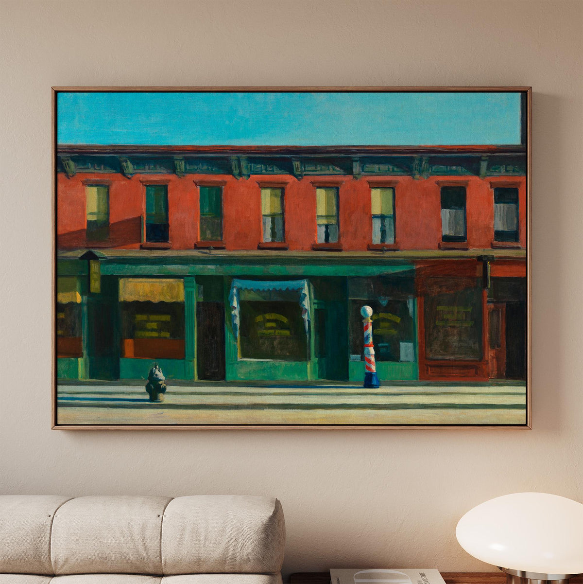Edward Hopper, Early Sunday Morning - Urban Wall Art, Quiet Cityscape Print, Classic American Canvas Decor, Minimalist P