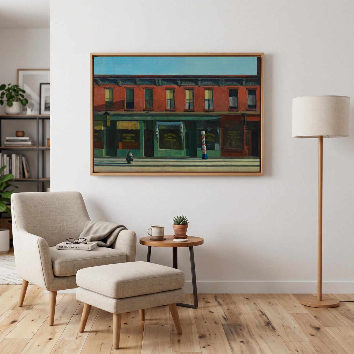 Edward Hopper, Early Sunday Morning - Urban Wall Art, Quiet Cityscape Print, Classic American Canvas Decor, Minimalist P