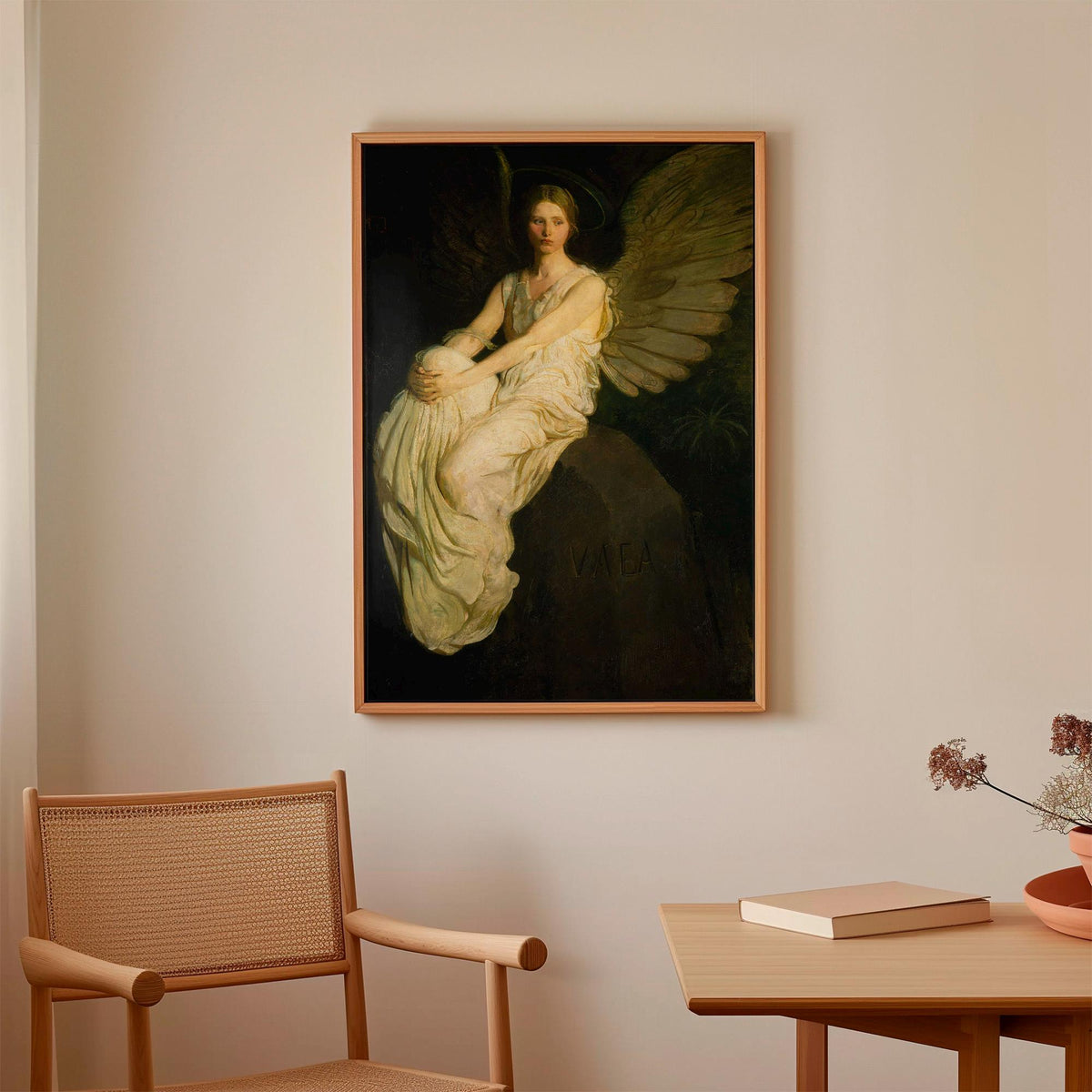 Abbott Handerson Thayer, Stevenson Memorial - 1903 Angel Memorial Print, Robert Louis Stevenson Tribute, Symbolist Wall