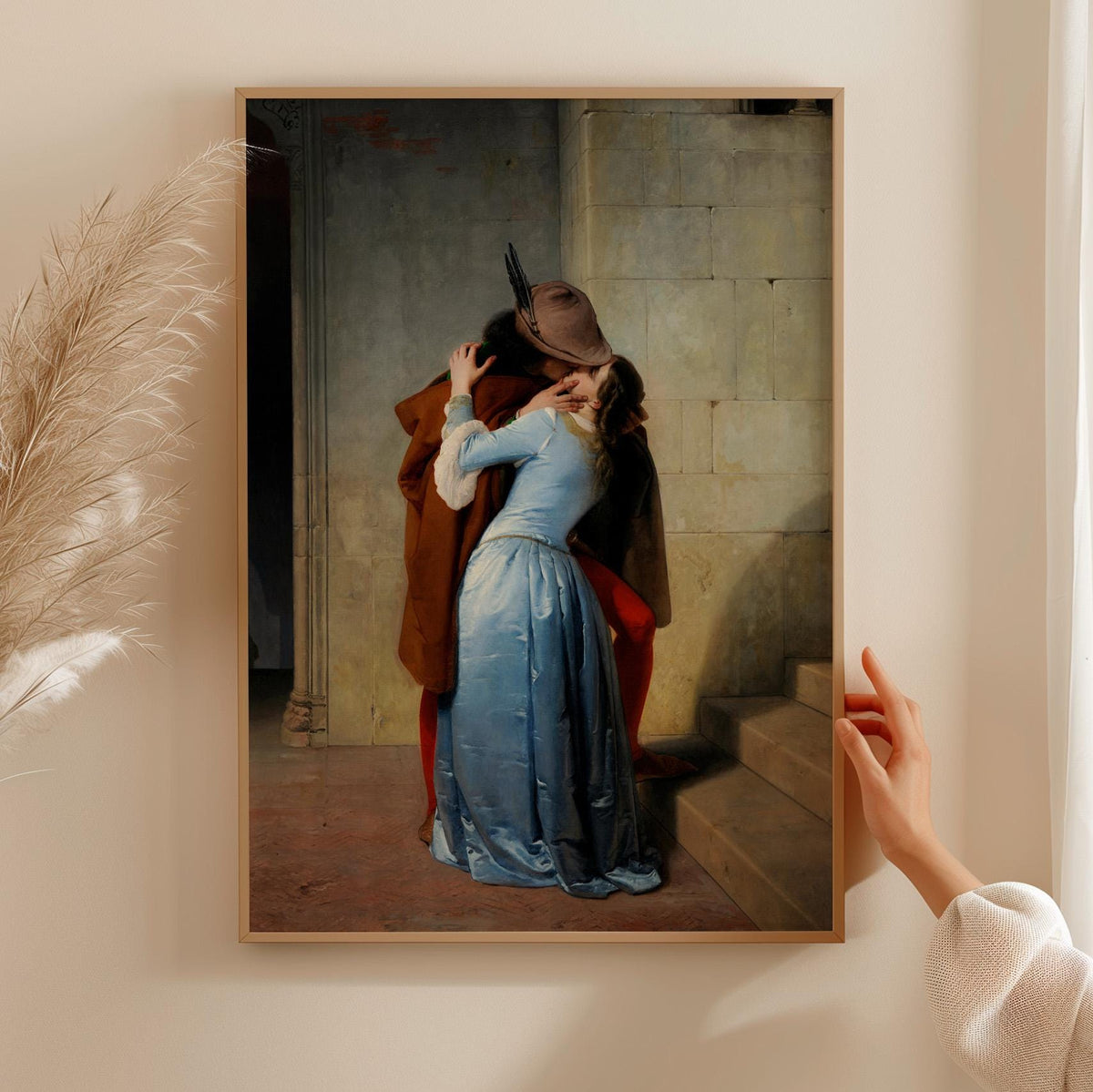 Francesco Hayez, Il bacio - 1859 Italian Romantic Print, The Kiss Wall Art, Medieval Lovers Poster, Risorgimento Decor