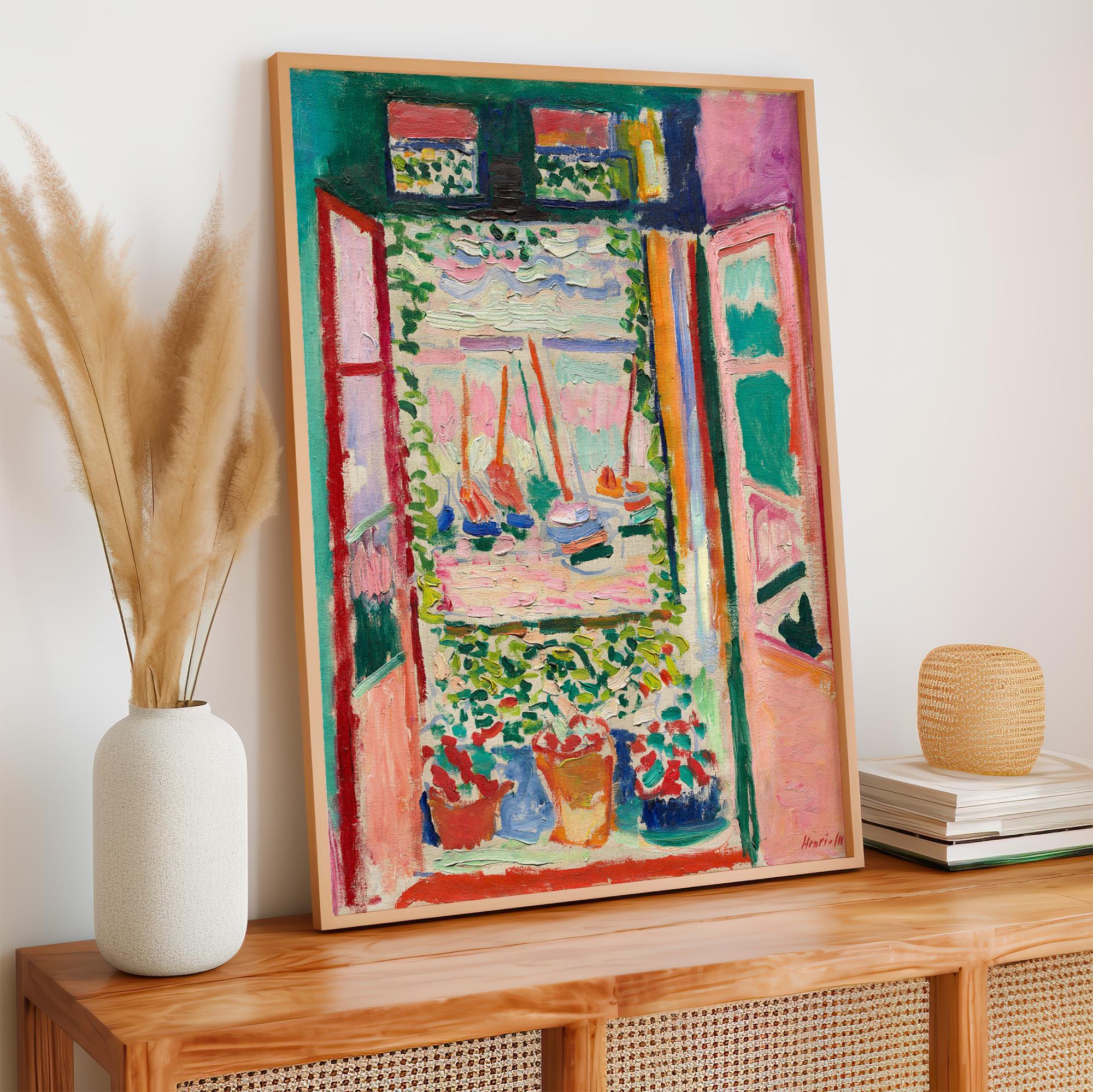 Henri Matisse, Open Window, Collioure - 1905 Fauvist Landscape Print, Colorful Wall Art, French Modernist Poster, Seasid