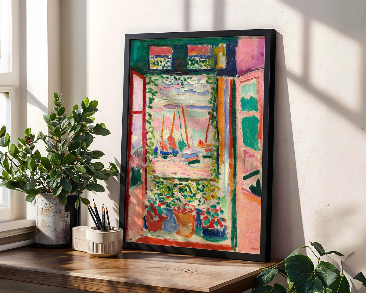 Henri Matisse, Open Window, Collioure - 1905 Fauvist Landscape Print, Colorful Wall Art, French Modernist Poster, Seasid