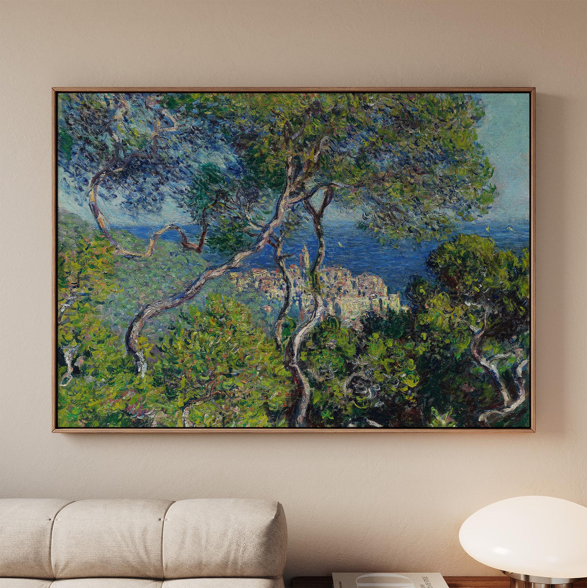 Claude Monet, Bordighera - 1884 Impressionist Landscape Print, Italian Riviera Wall Art, Mediterranean Seascape Poster,