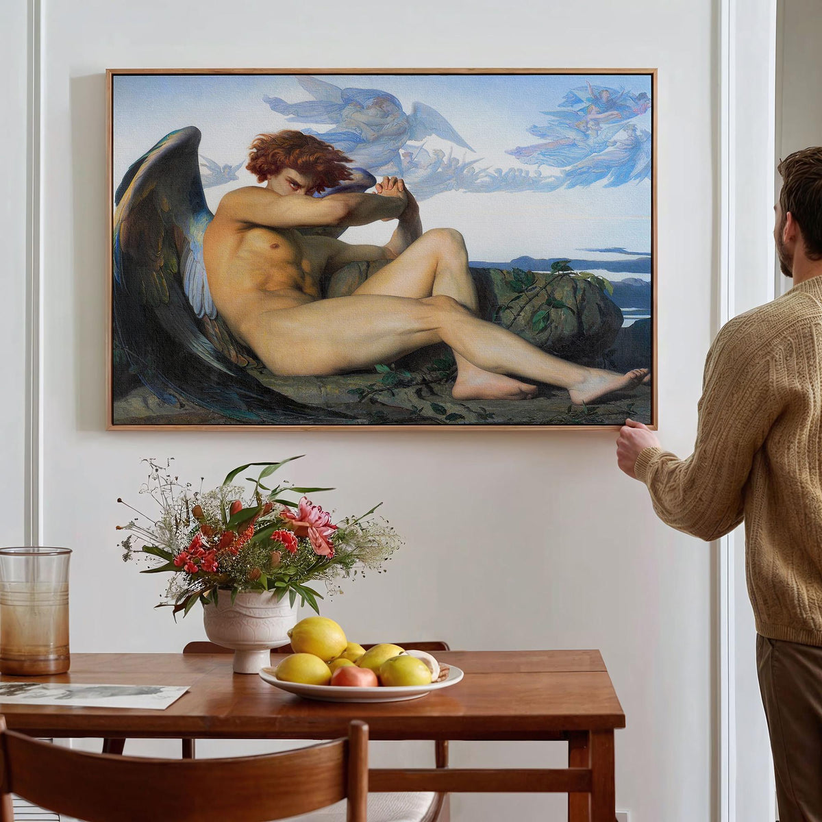 Alexandre Cabanel, Fallen Angel - 1847 Romantic Academic Print, Lucifer Wall Art, Dark Mythology Poster, Classical Gothi