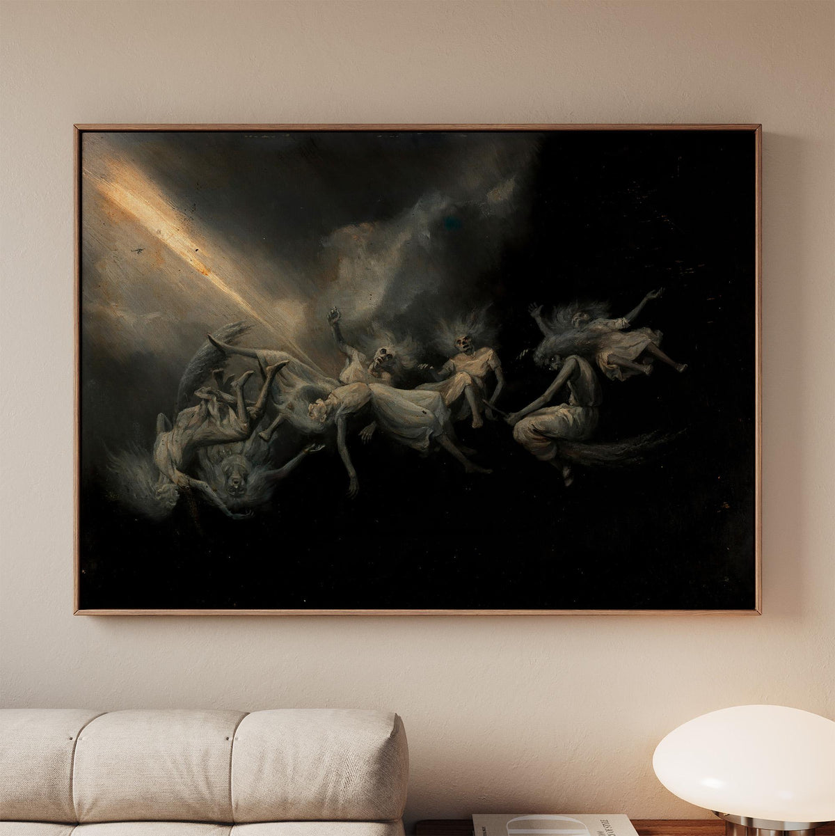 William Holbrook Beard, Lightning Struck a Flock of Witches - Gothic Occult Print, Vintage Witch Art, Dark Fantasy Wall