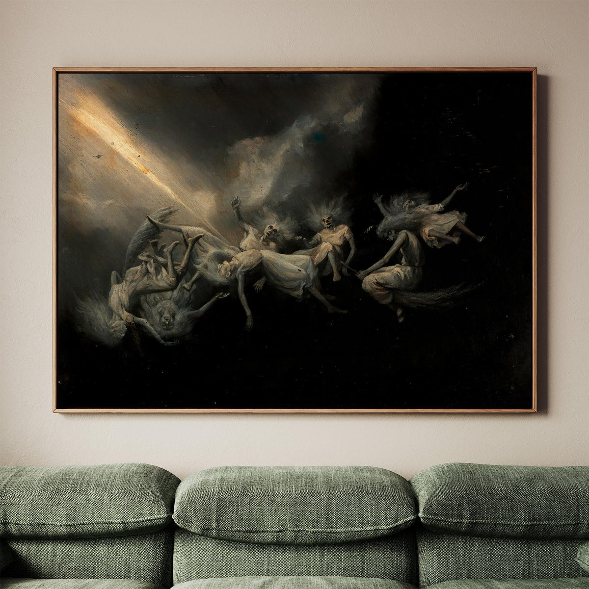 William Holbrook Beard, Lightning Struck a Flock of Witches - Gothic Occult Print, Vintage Witch Art, Dark Fantasy Wall