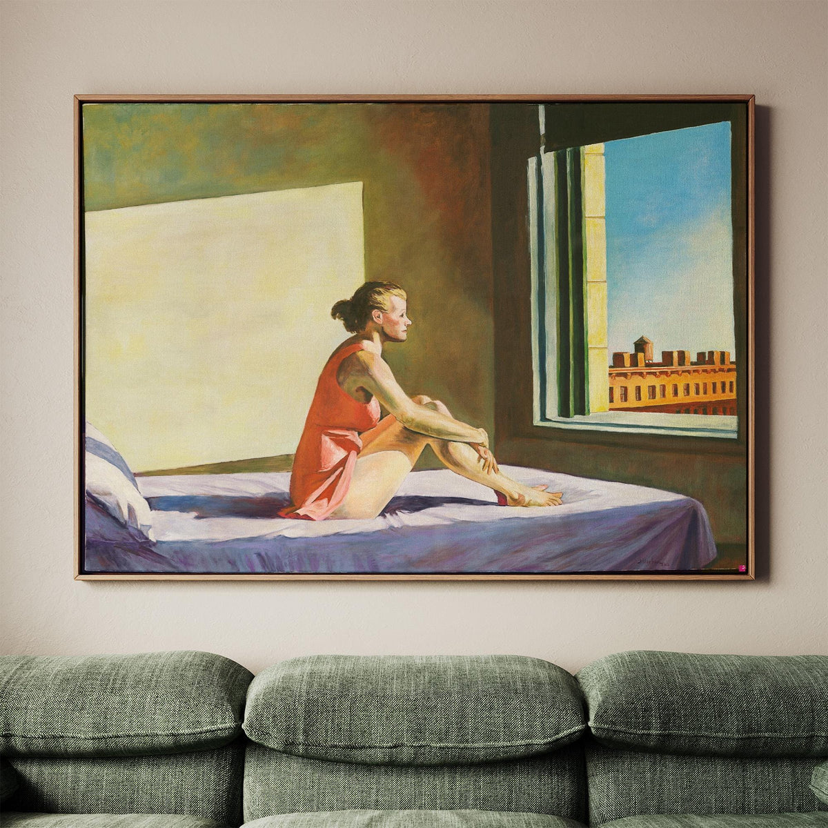 Edward Hopper, Morning Sun - c. 1952 American Realist Print, Sunlit Interior Wall Art, Modern Window Scene Decor