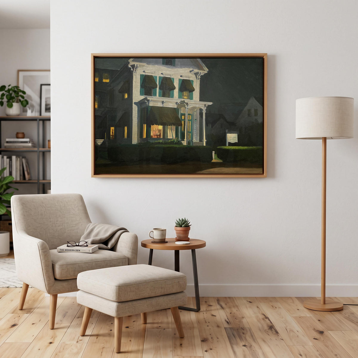 Edward Hopper, Rooms for Tourists - 1945 American Realist Print, Night House Wall Art, Cape Cod Motel Decor