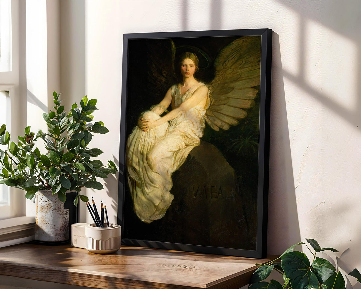 Abbott Handerson Thayer, Stevenson Memorial - 1903 Angel Memorial Print, Robert Louis Stevenson Tribute, Symbolist Wall