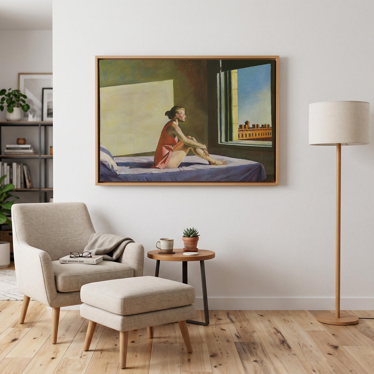 Edward Hopper, Morning Sun - c. 1952 American Realist Print, Sunlit Interior Wall Art, Modern Window Scene Decor
