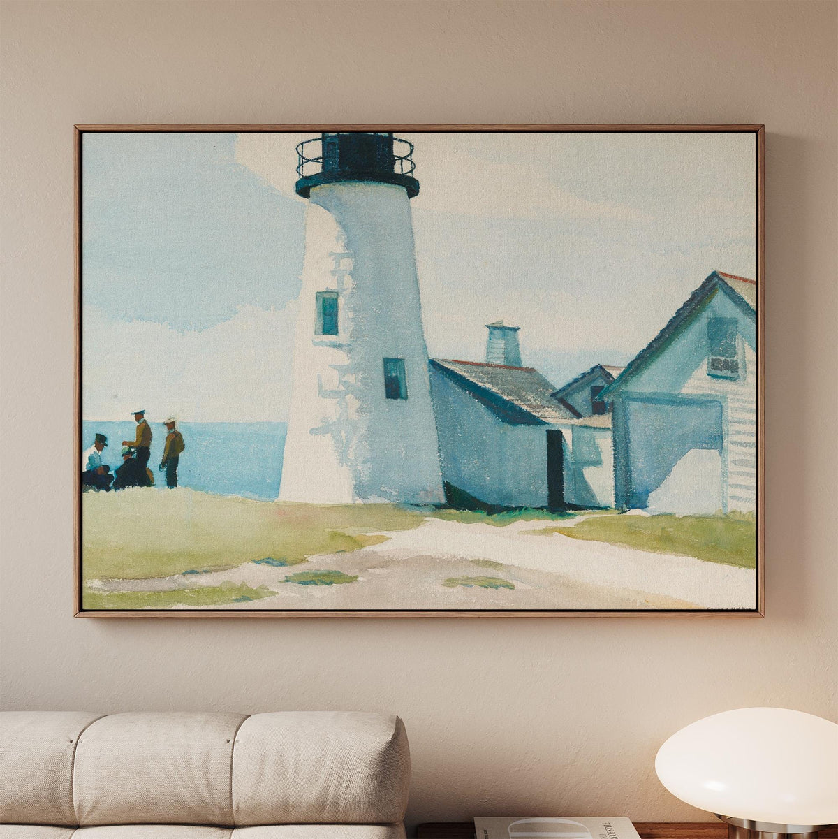 Edward Hopper, Pemaquid Light - 1929 Coastal Watercolor Print, Maine Lighthouse Wall Art, American Realist Seascape Deco
