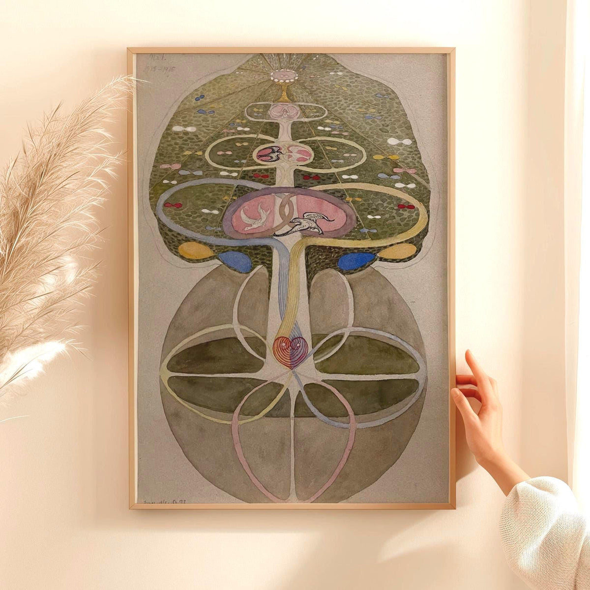 Hilma af Klint, Tree of Knowledge No. 1 - 1913–1915 Abstract Spiritual Print, Symbolic Wall Art, Botanical Mysticism Pos