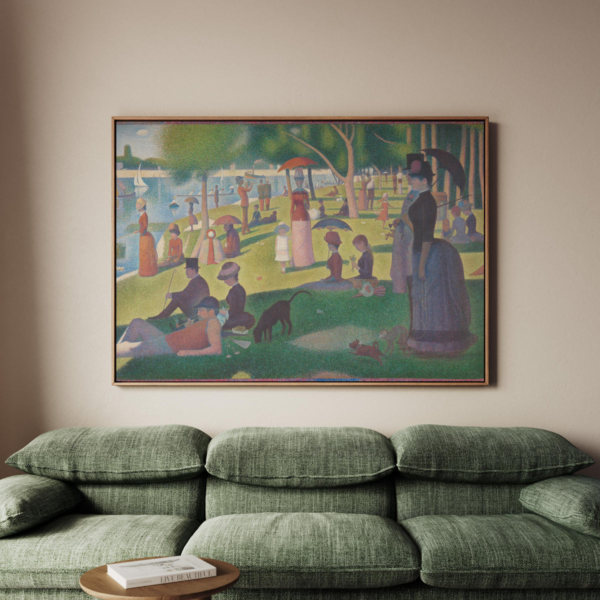 Georges Seurat A Sunday on La Grande Jatte, Pointillism Wall Art, Pointillism Art, Park Wall Art, Museum Canvas or Poste