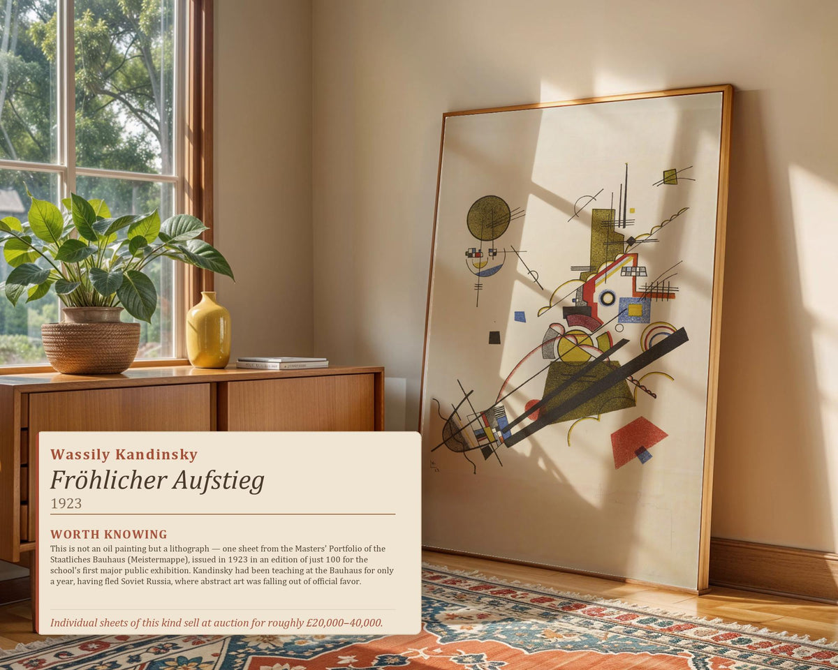 Wassily Kandinsky – Joyous Ascent, from the Masters Portfolio of the Staatliches Bauhaus, 1923 – Art Print, Canvas Wall