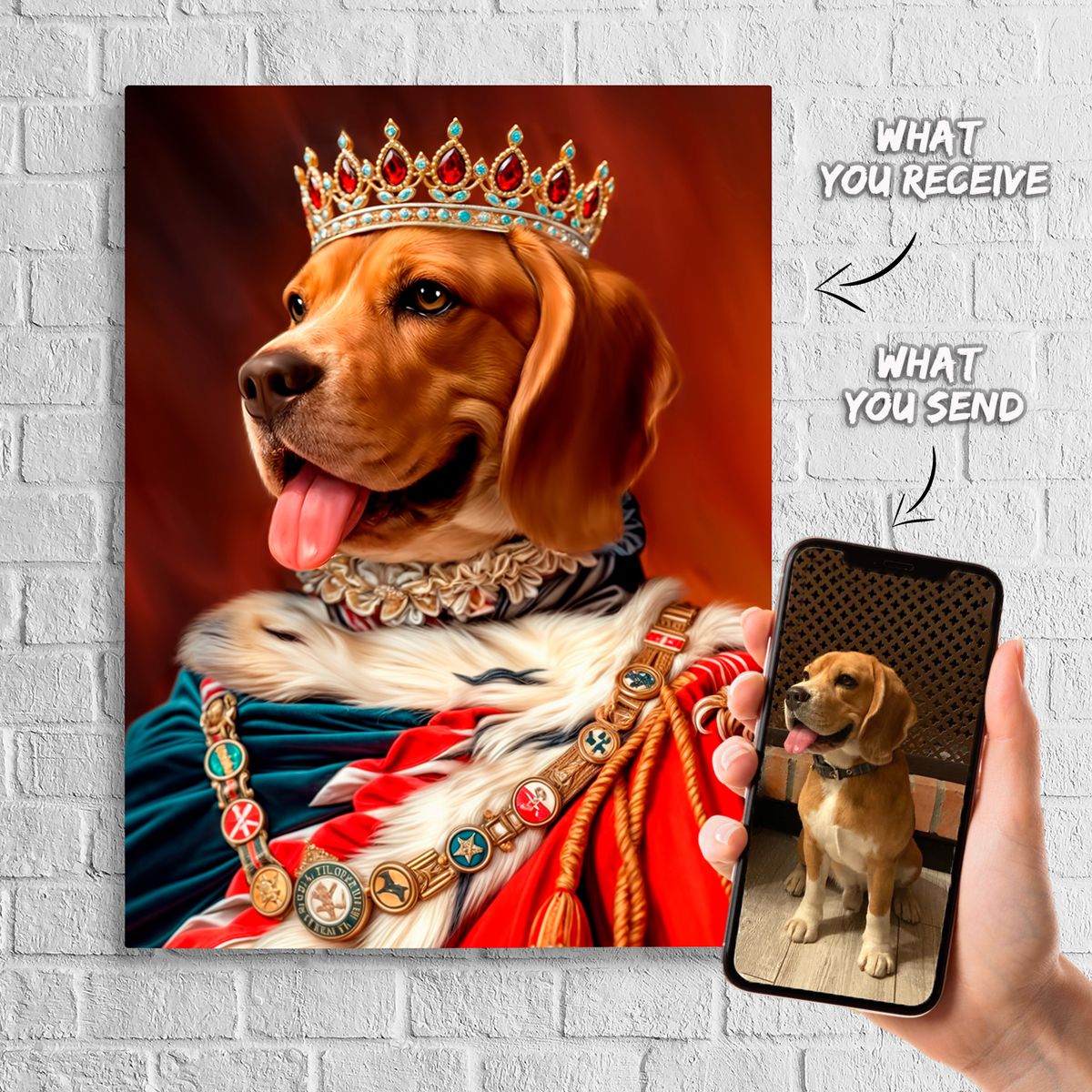 Custom Royal Pet Portrait | Personalized Gift