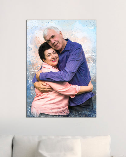 Portrait for parents | Original gift for any occasion