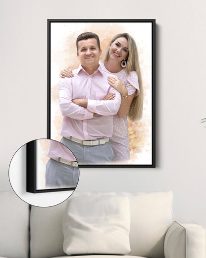 Custom couple portrait | Personalized gift for Loved ones