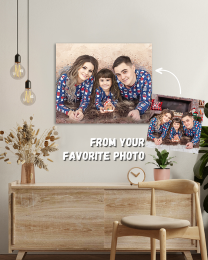 Personalized family portrait | Birthday Gift