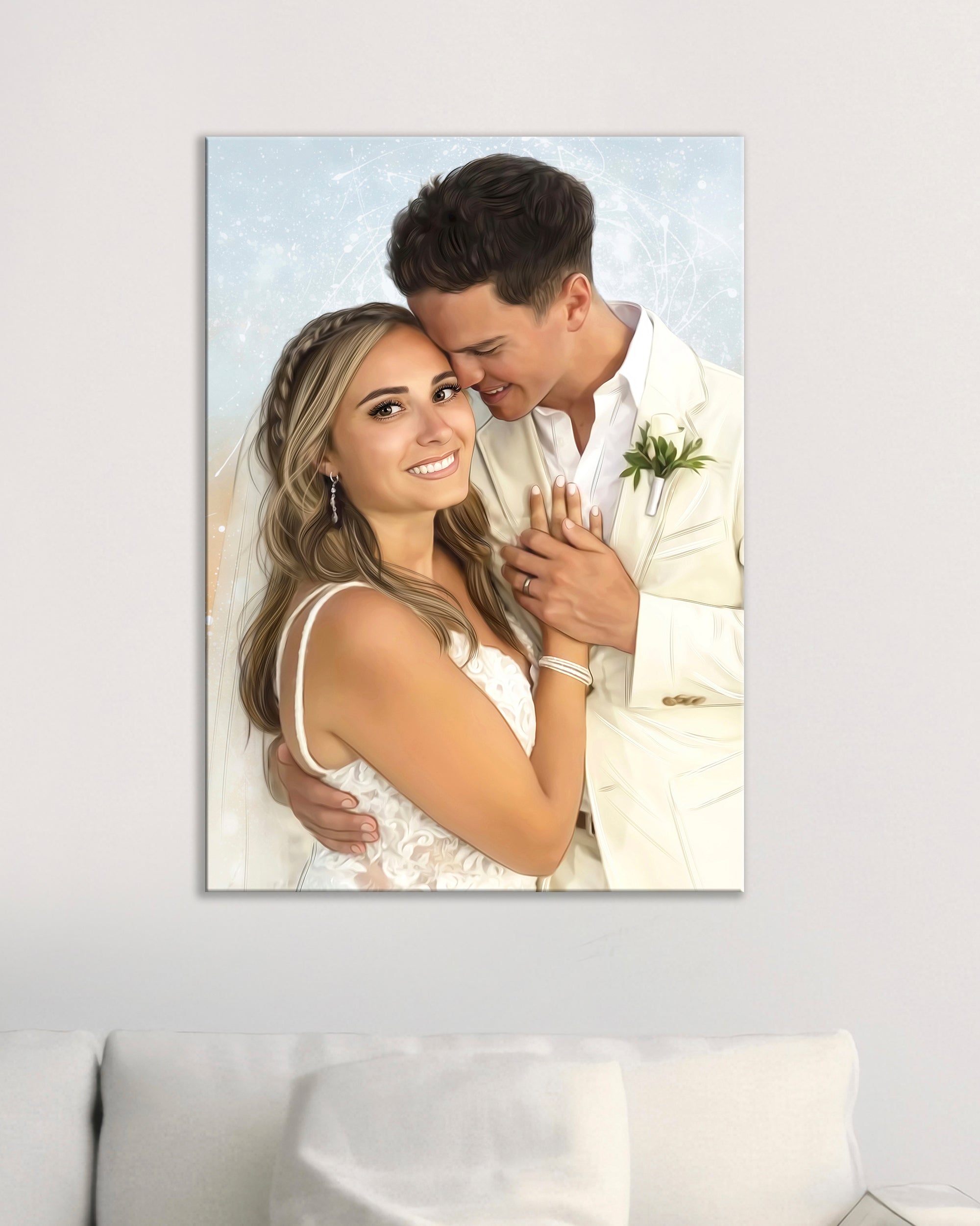 Wedding anniversary portrait | Unique gift for wife, husband