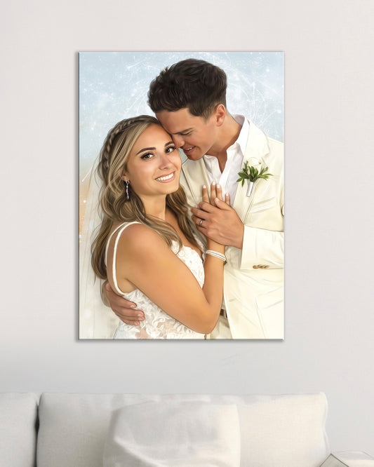 Anniversary gift for wife, husband | Canvas portrait