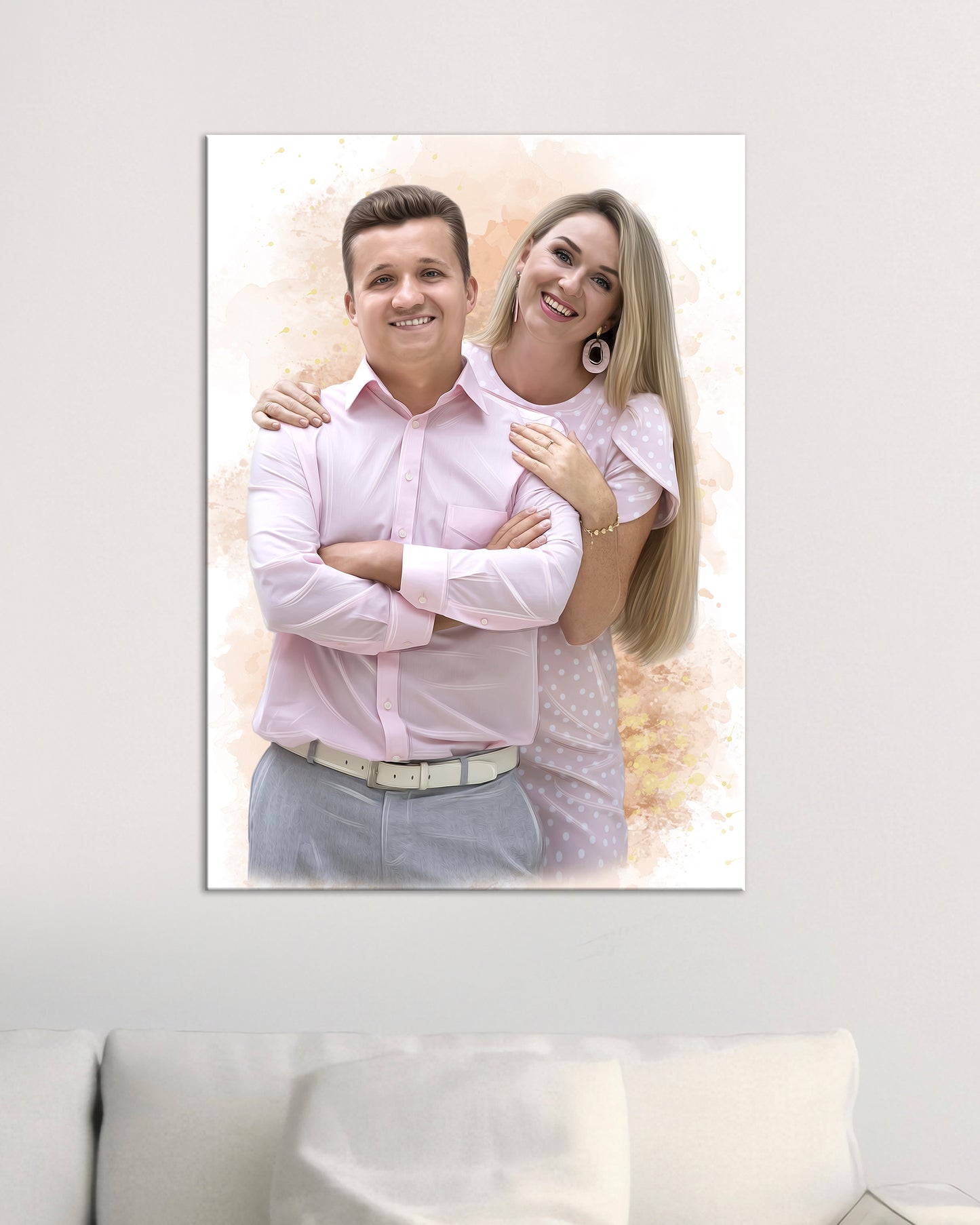 Custom couple portrait | Personalized gift for Loved ones