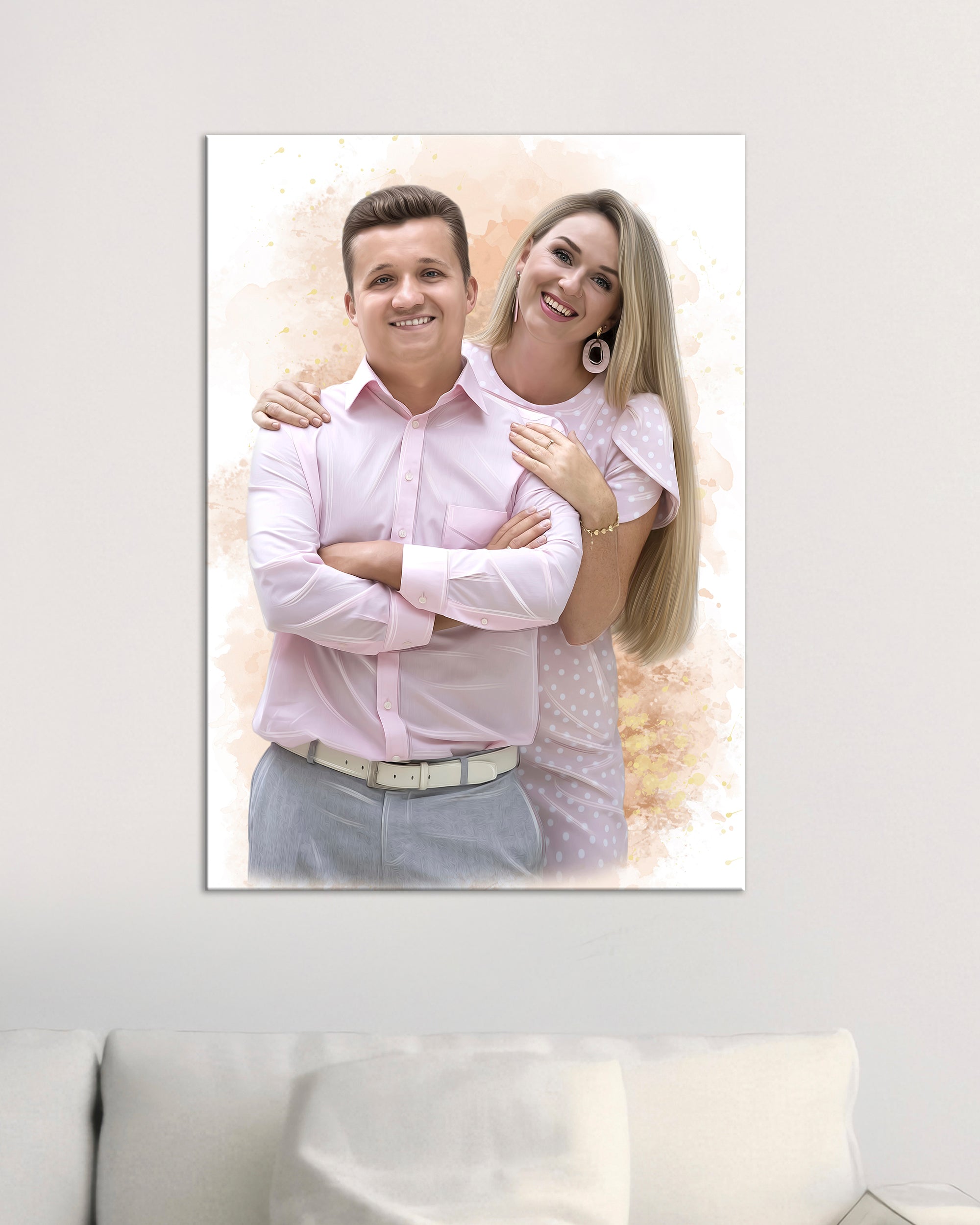 Personalized couple portrait | Original Birthday Gift