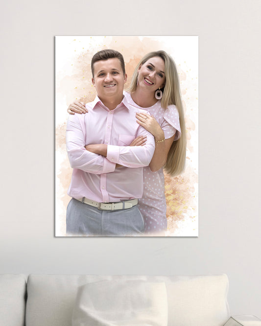 Personalized couple portrait | Original Birthday Gift