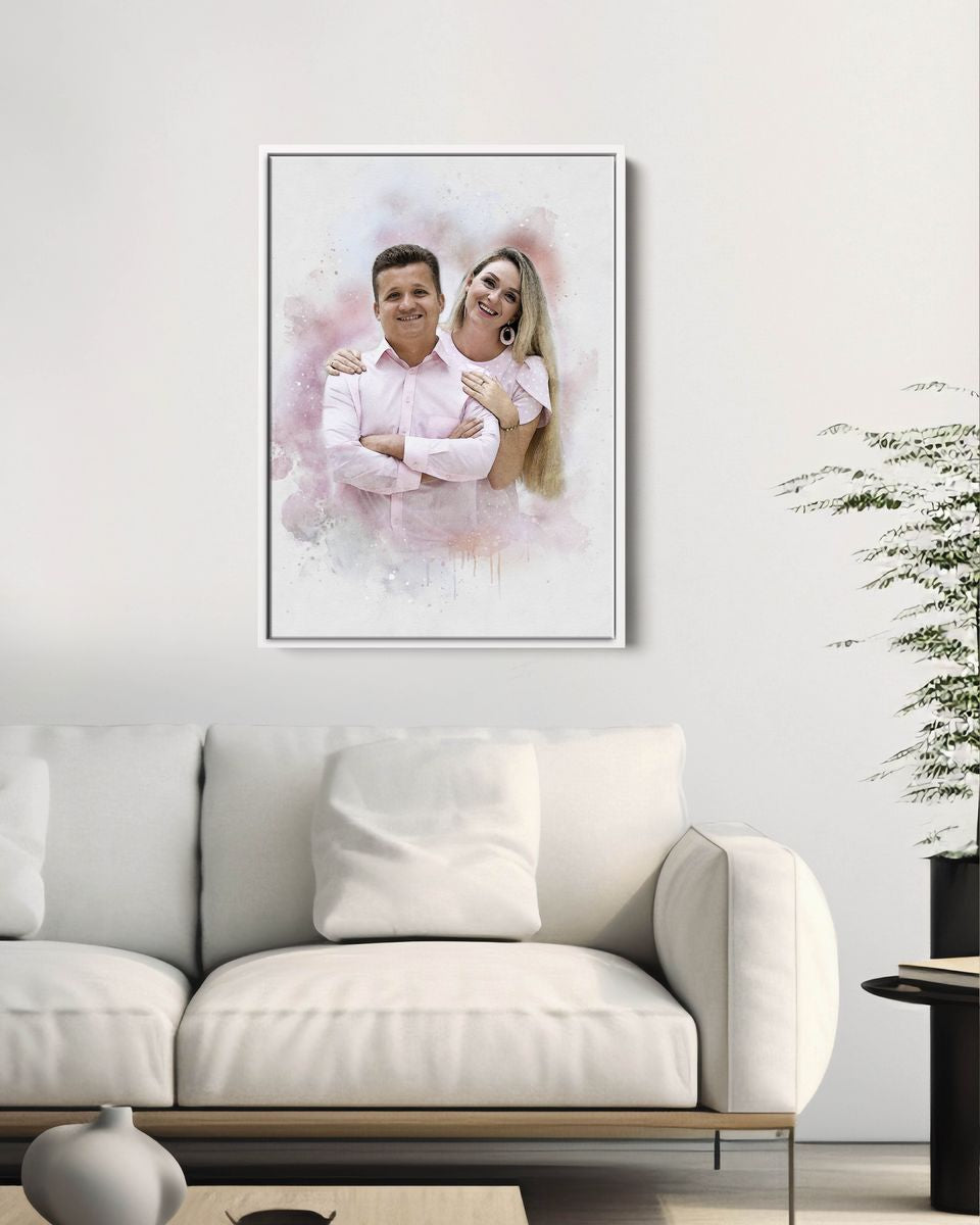 Watercolor couple portrait from photo | Personalized Gift