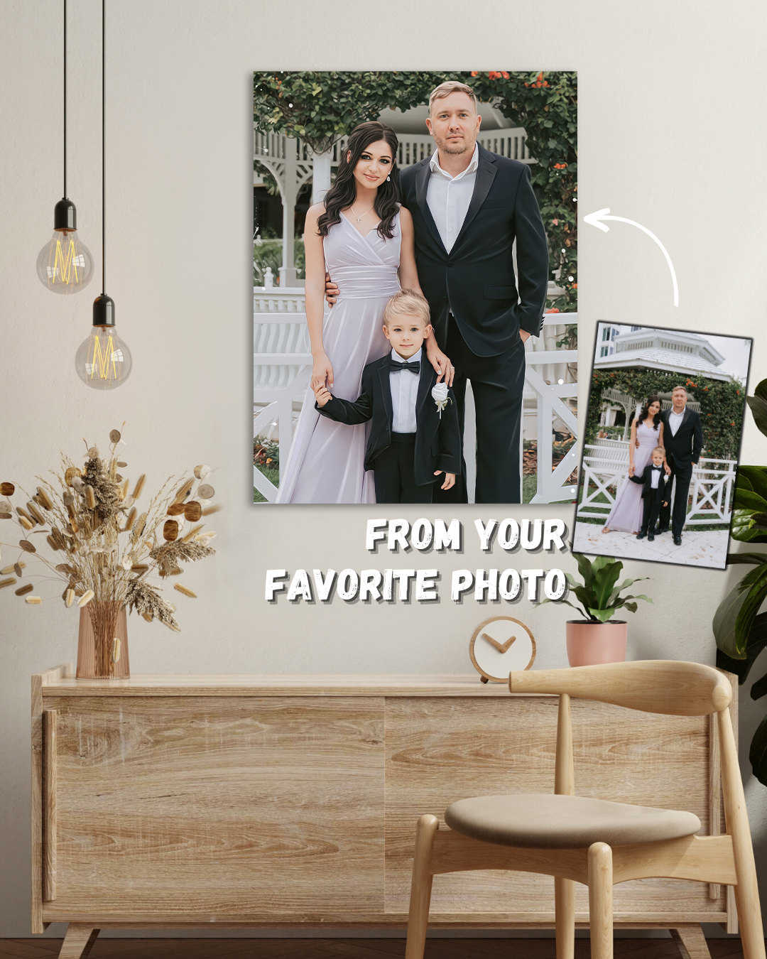 Custom family portrait with kids | Portrait from photo