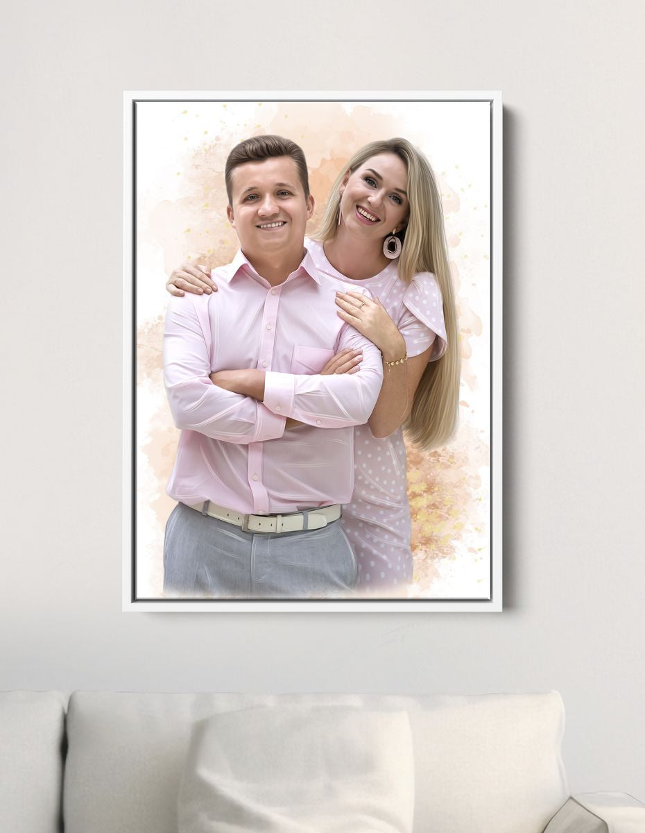 Personalized couple portrait | Original Birthday Gift