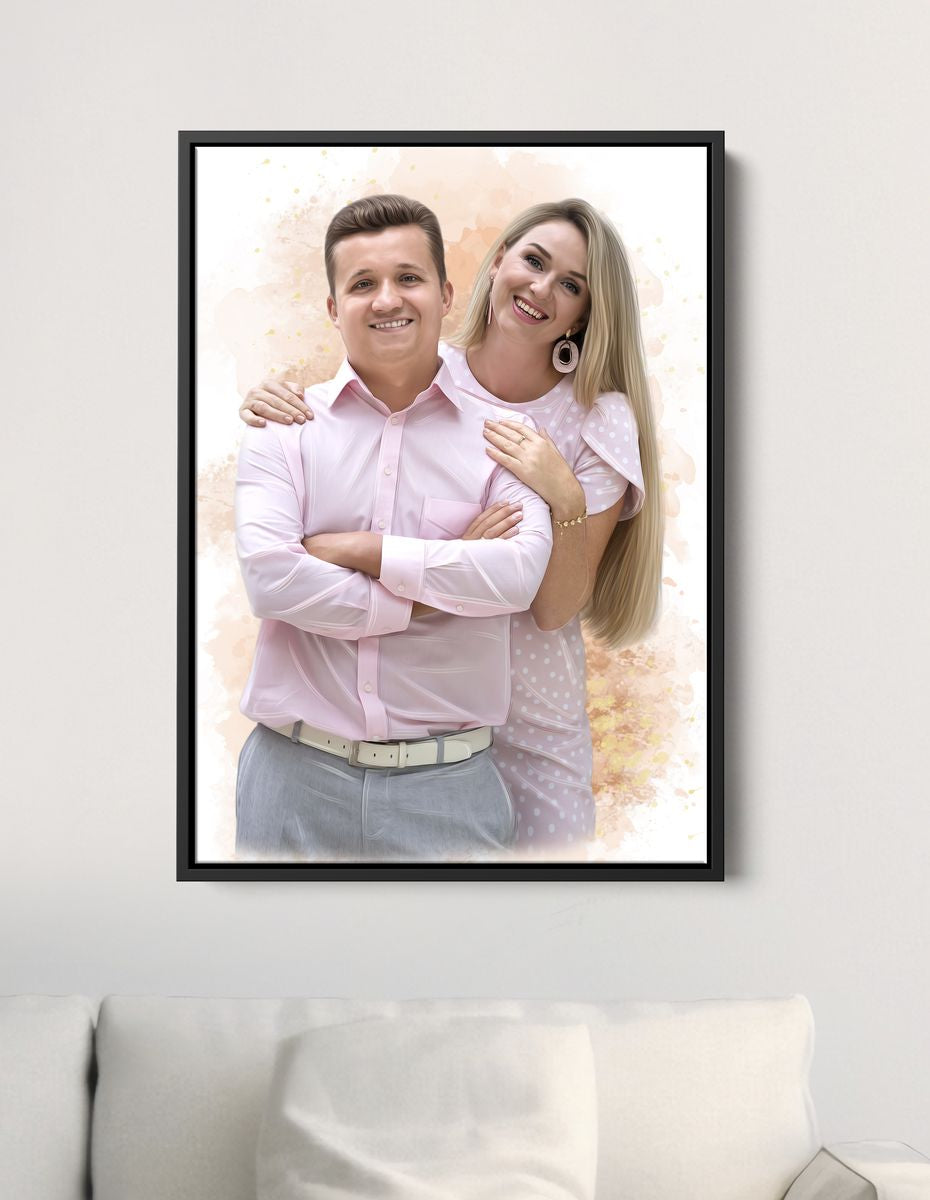 Personalized couple portrait | Original Birthday Gift