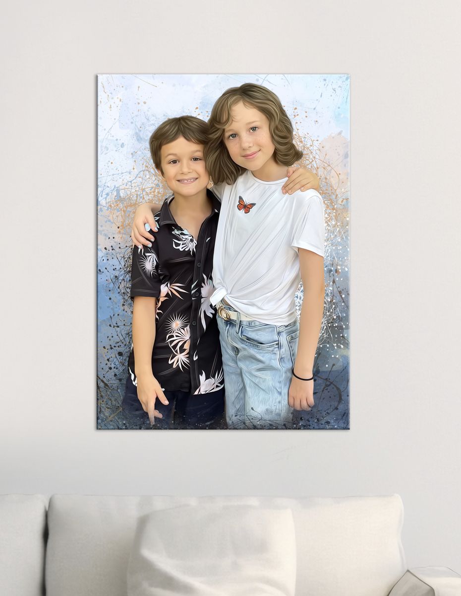 Portrait of children | Custom canvas print