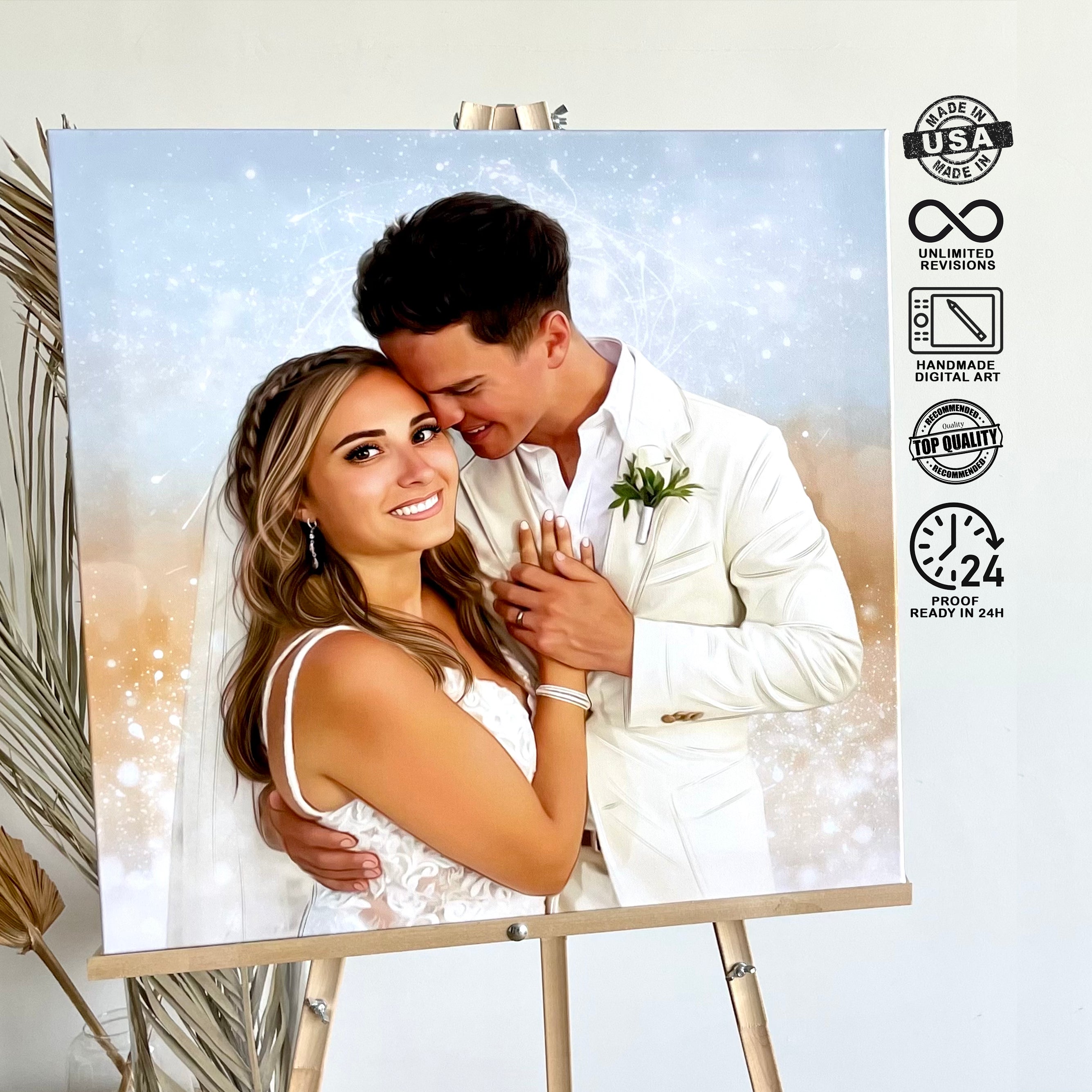 Custom portrait from photo | Canvas Print