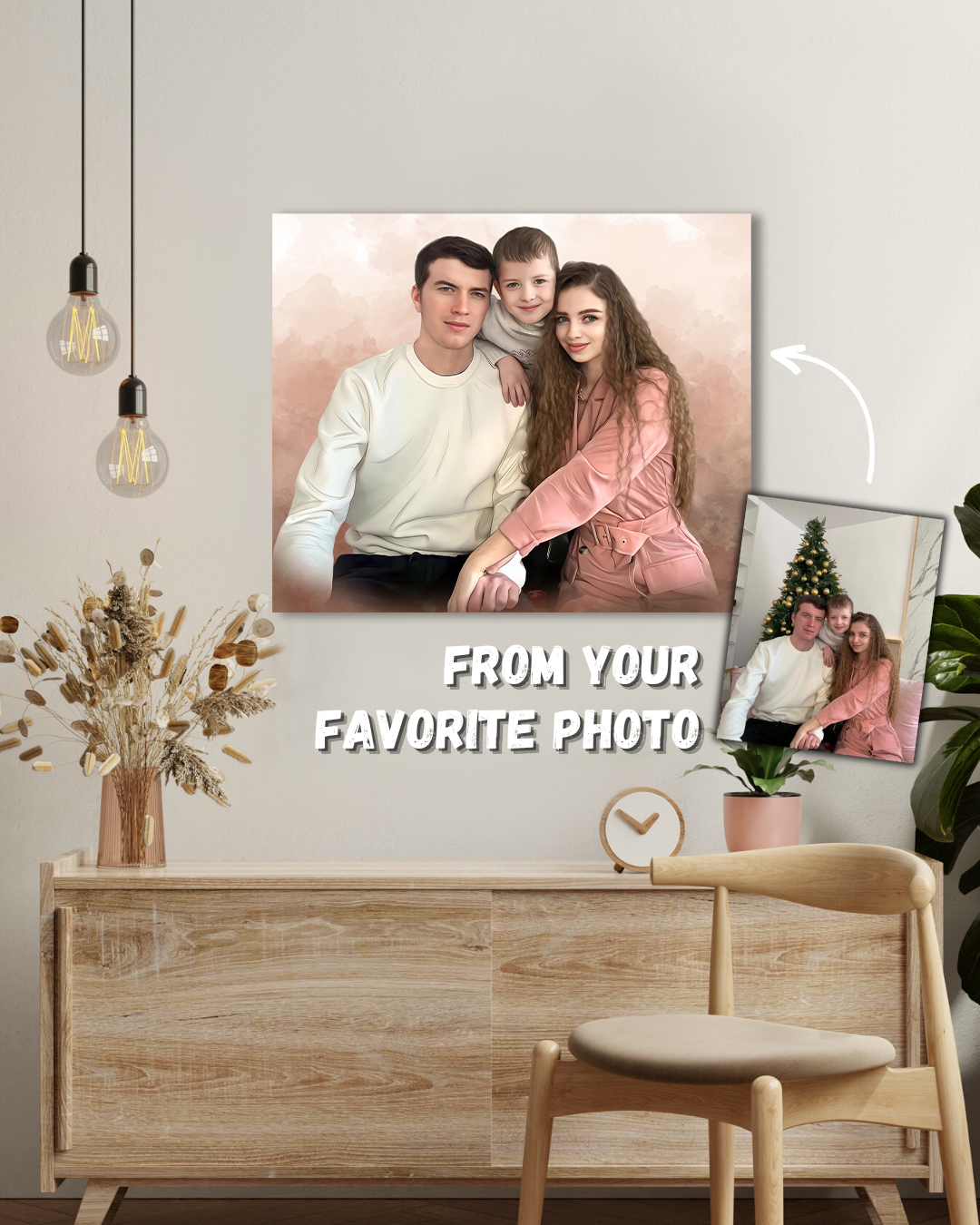 Personalized family wall art canvas | Custom Gift