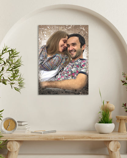 Personalized couple portrait | Original Birthday Gift