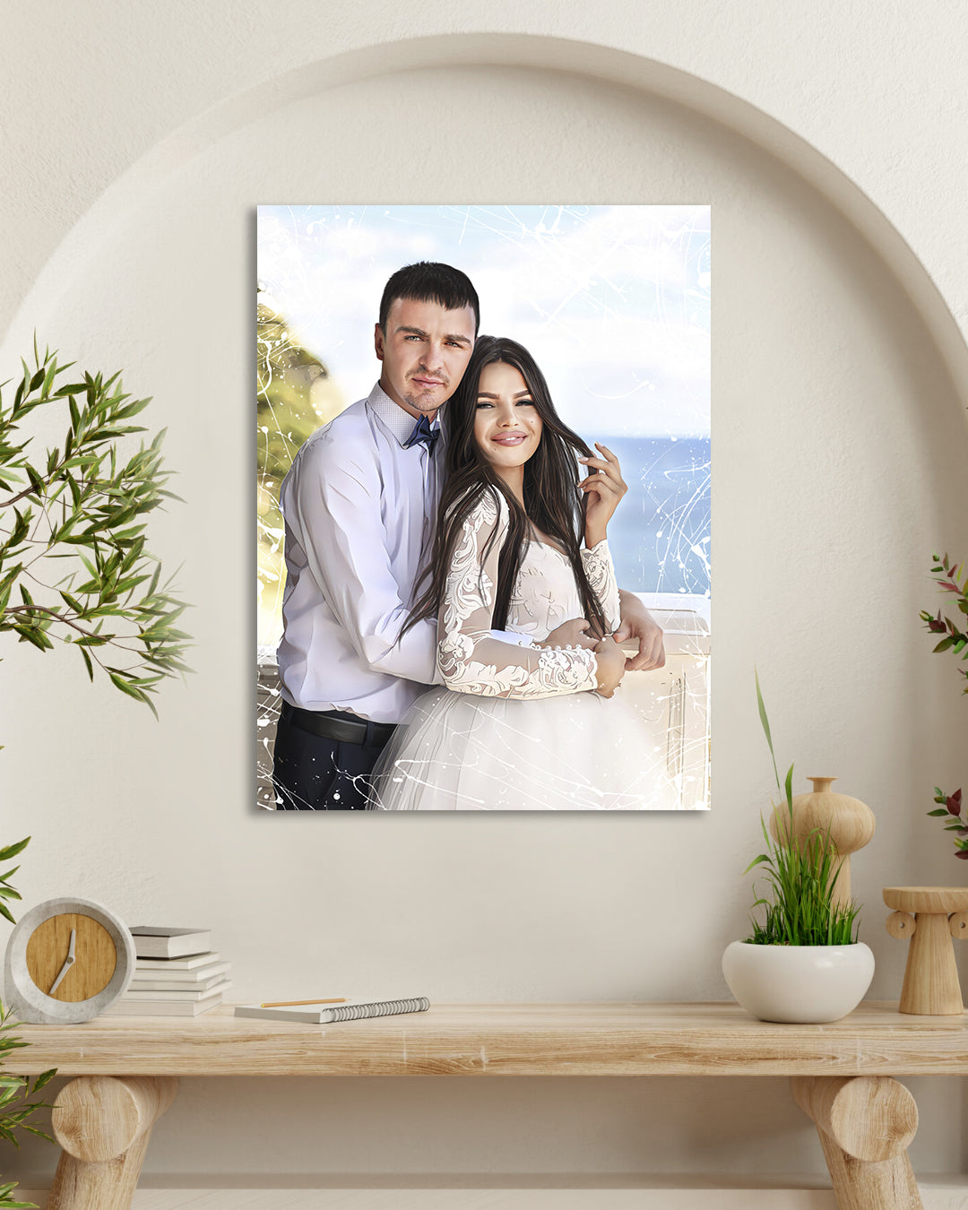 Personalized wedding portrait