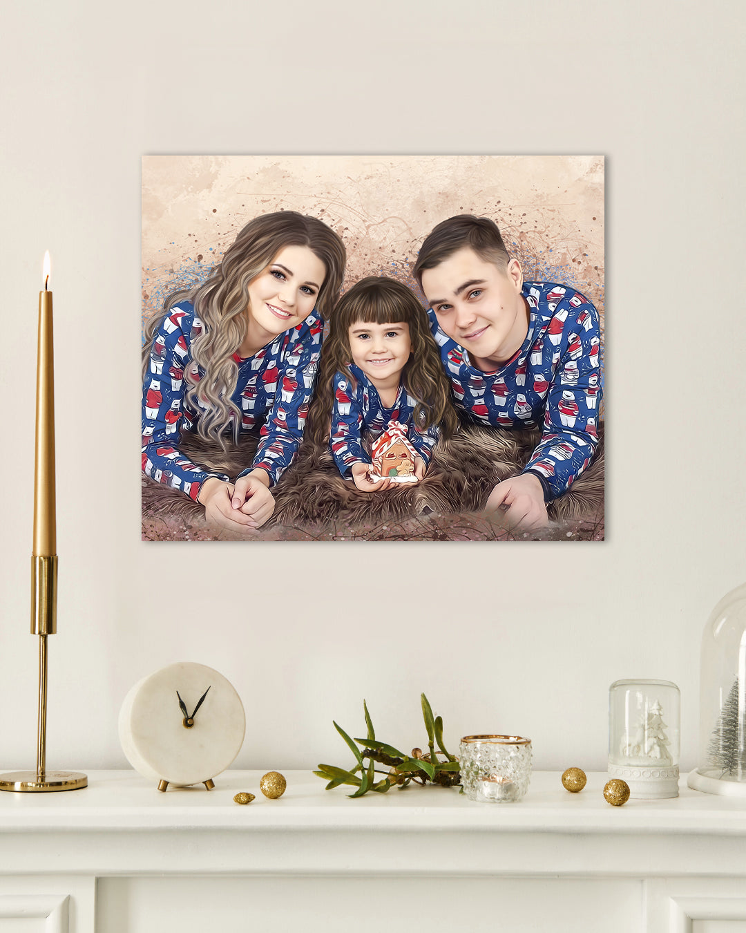 Personalized family portrait | Birthday Gift