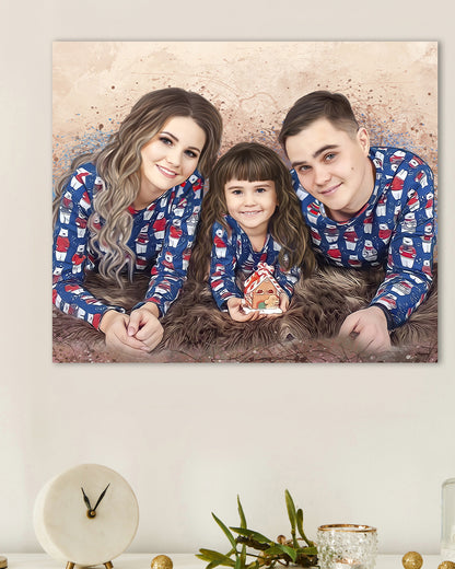 Personalized family portrait | Birthday Gift